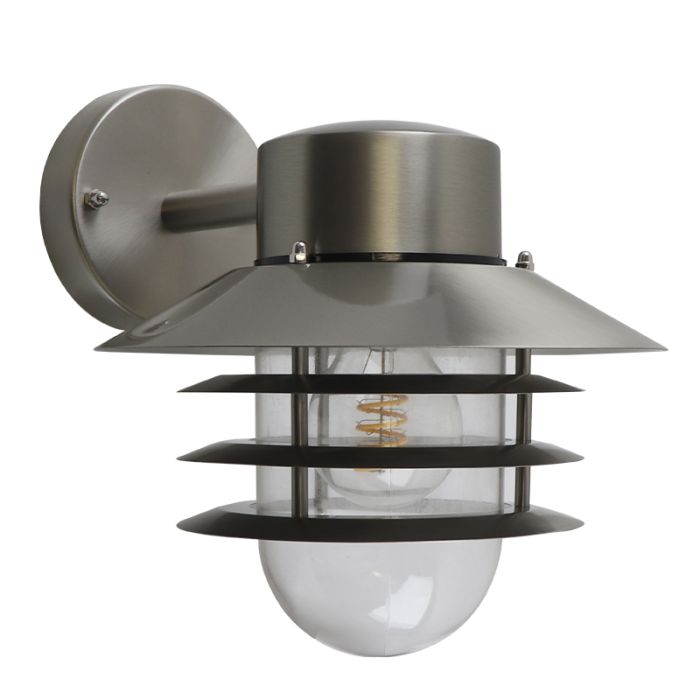 Stainless Steel outdoor light silver, Felice, IP44