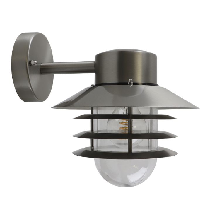 Stainless Steel outdoor light silver, Felice, IP44