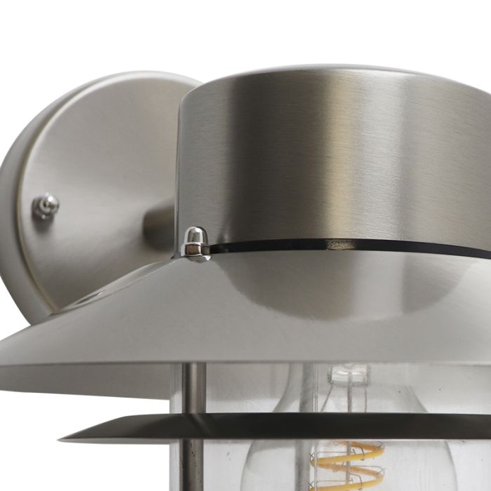 Stainless Steel outdoor light silver, Felice, IP44