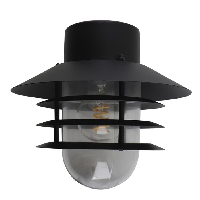 Stainless Steel outdoor light black, Felice, IP44