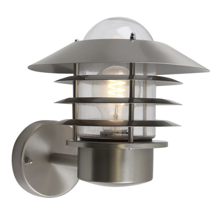 Stainless Steel outdoor light silver, Felice, IP44