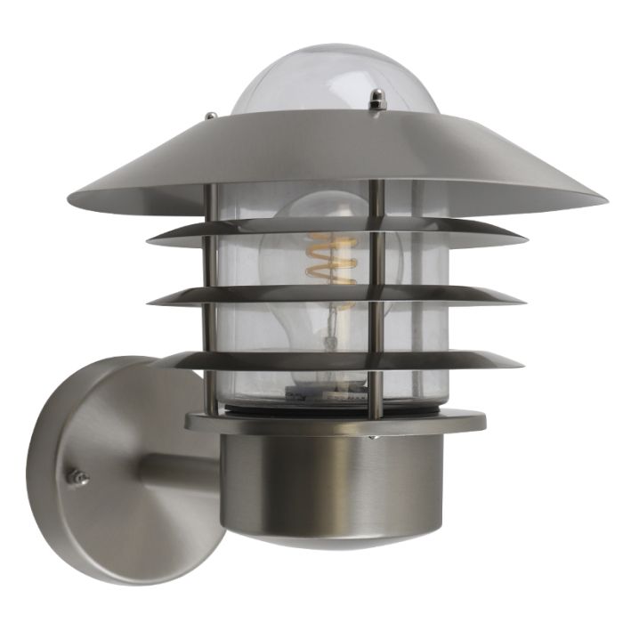 Stainless Steel outdoor light silver, Felice, IP44