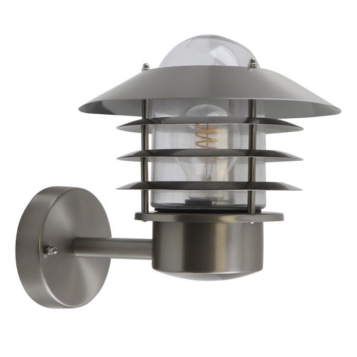 Stainless Steel outdoor light silver, Felice, IP44