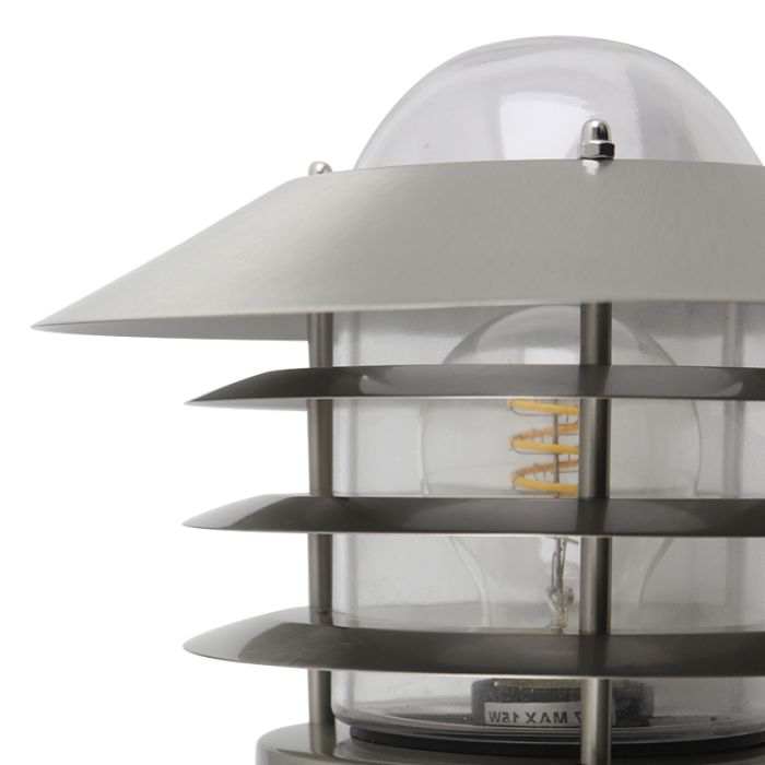 Stainless Steel outdoor light silver, Felice, IP44