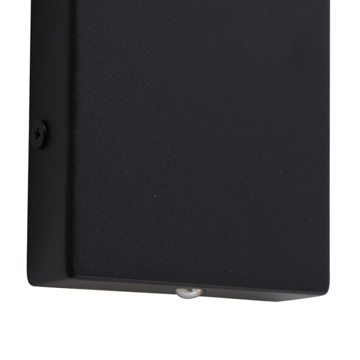 Aluminium outdoor wall light with dusk to dawn sensor black, Bella, IP44