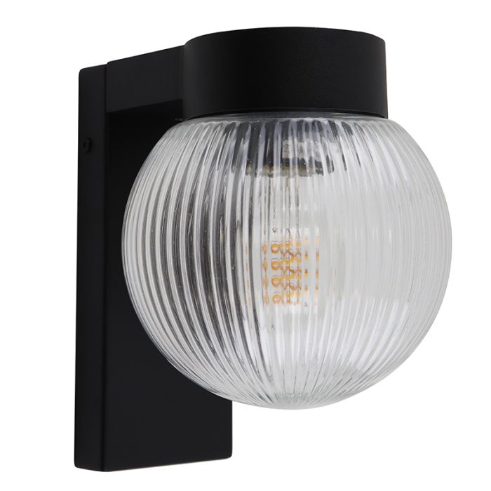 Aluminium outdoor light black, Chris, IP44