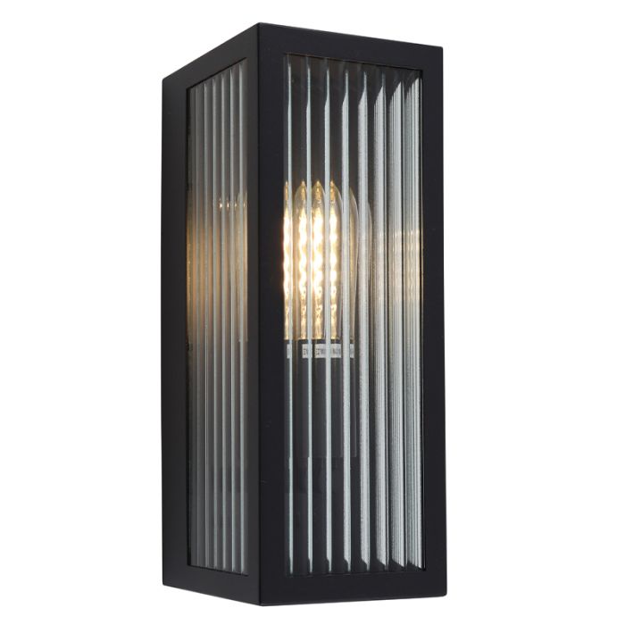 Modern outdoor light black, Senne, IP44