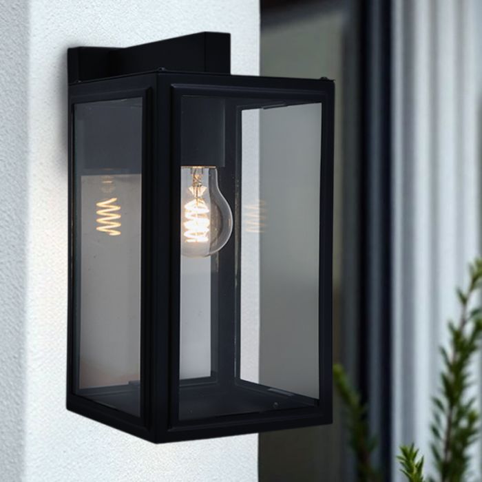 Modern outdoor light black, Sidney, IP44