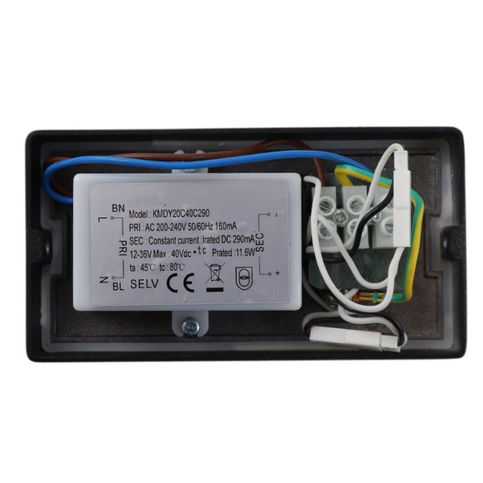 Modern outdoor light black, Sita, 12W, 3000K LED, IP44