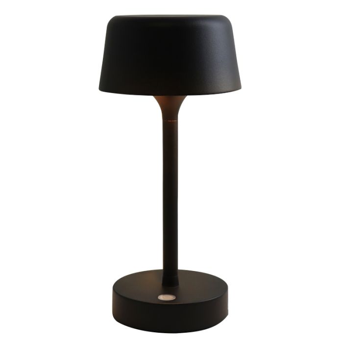 Modern outdoor table lamp black, Emily, 3W, 3000K LED, IP44, 3-step dimmable
