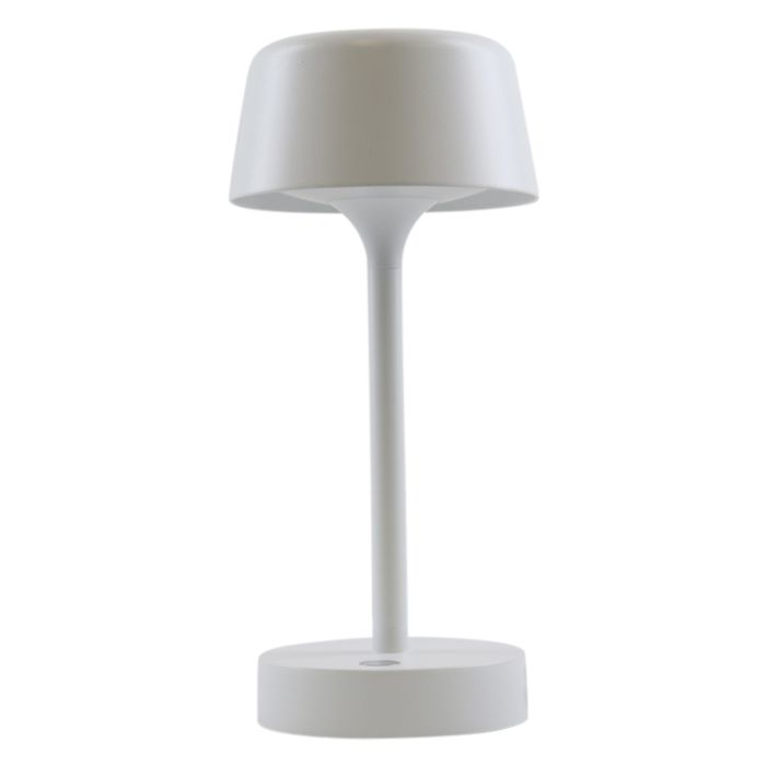 Modern outdoor table lamp white, Emily, 3W, 3000K LED, IP44, 3-step dimmable