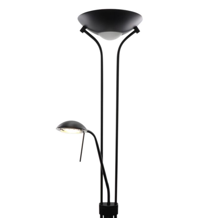 Modern reading floor lamp black, Salvador, 18W, 3000K LED, with switch