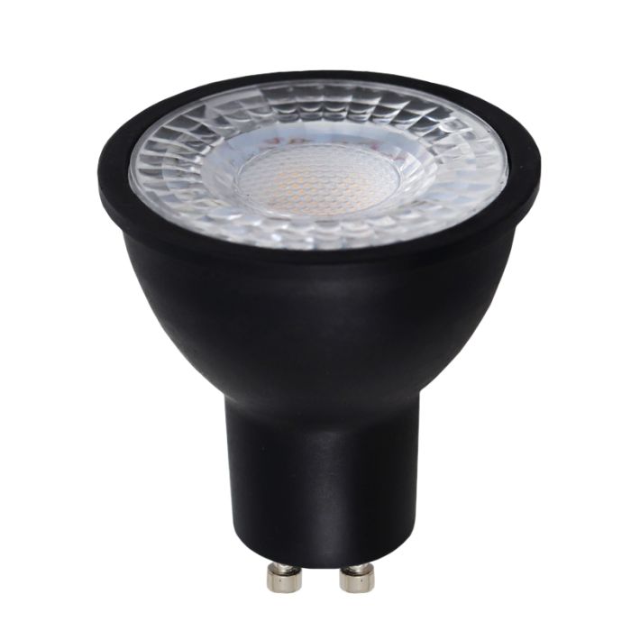 Dimmable Olucia GU10 LED bulb Antonie, black, 5W, 2700K