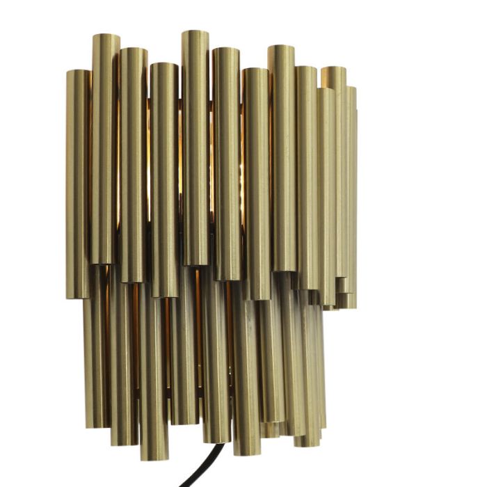 Modern wall light brass, Joelle, with switch