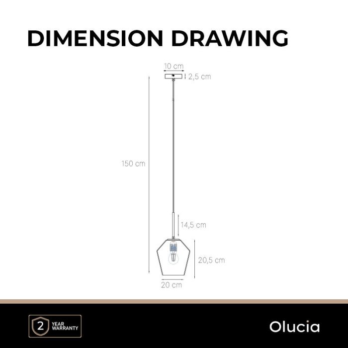 Modern pendant light transparent, Nanko