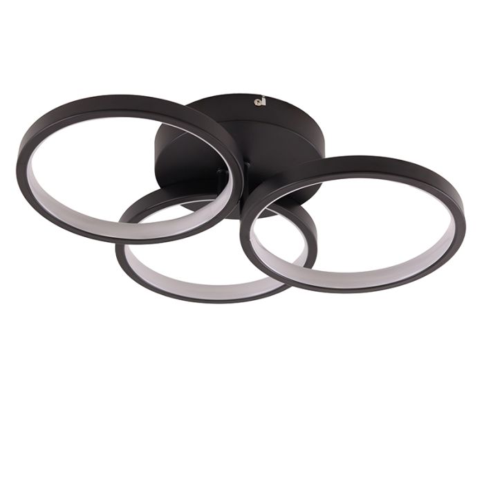 Modern flush ceiling light black, Giorgio