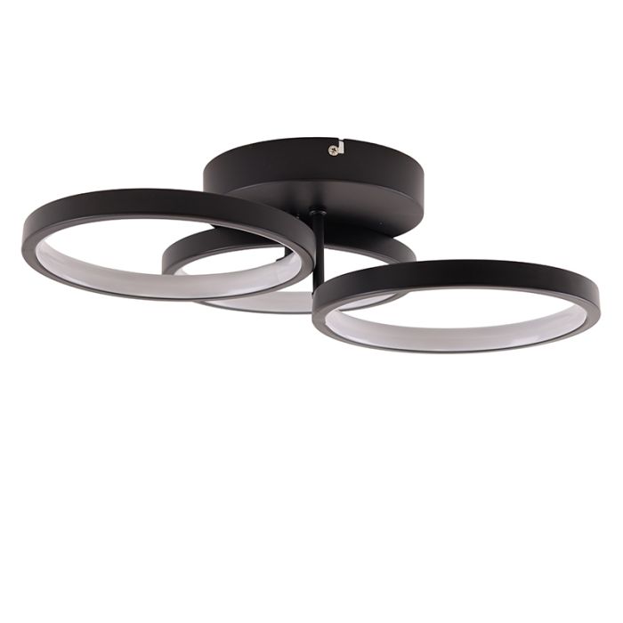 Modern flush ceiling light black, Giorgio