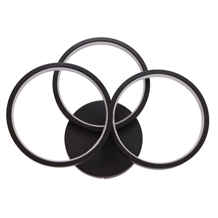Modern flush ceiling light black, Giorgio