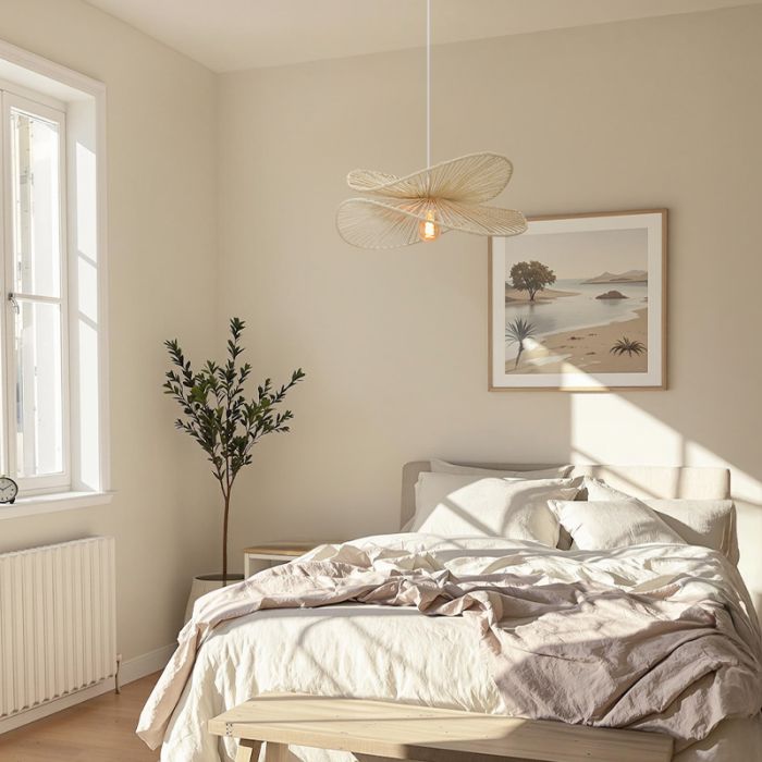 Paper pendant light beige, Rosalie