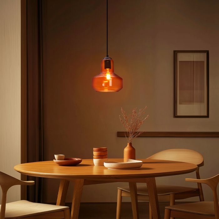 Design pendant light orange, Sabina