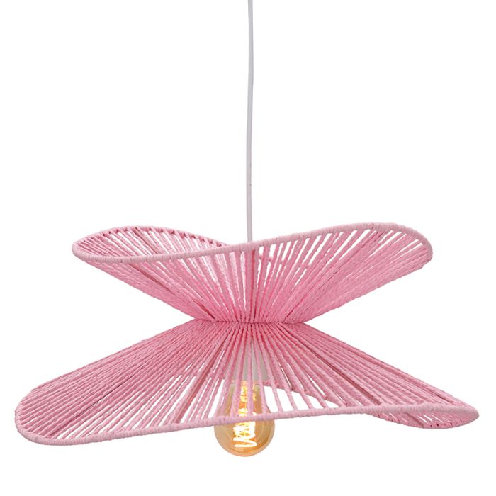 Paper pendant light pink, Rosalie