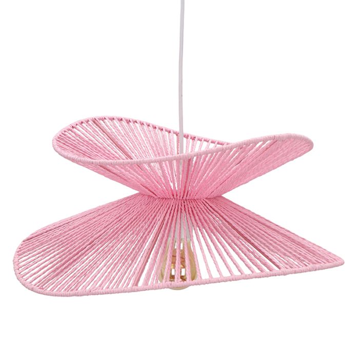 Paper pendant light pink, Rosalie