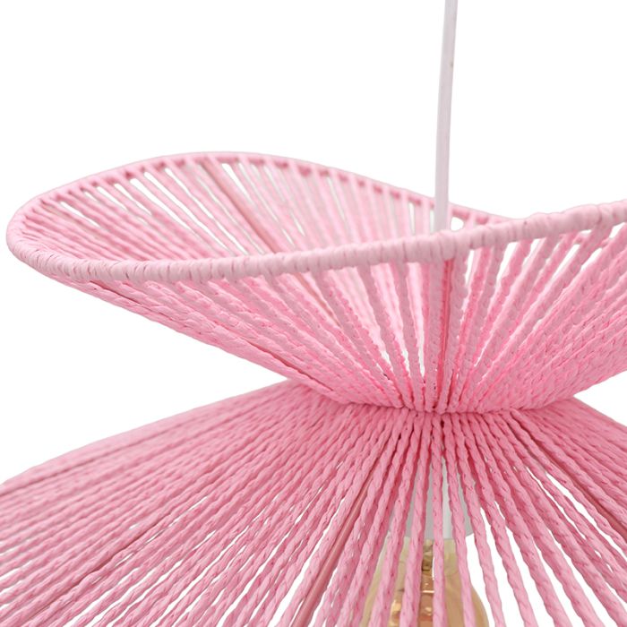 Paper pendant light pink, Rosalie