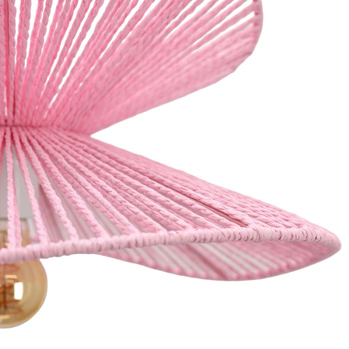 Paper pendant light pink, Rosalie