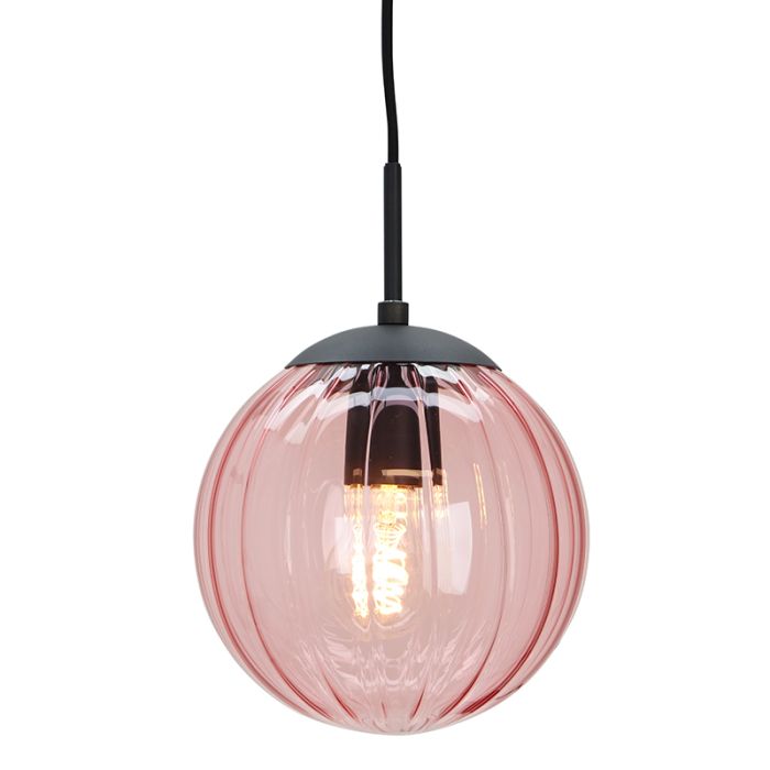 Retro pendant light pink, Rifka