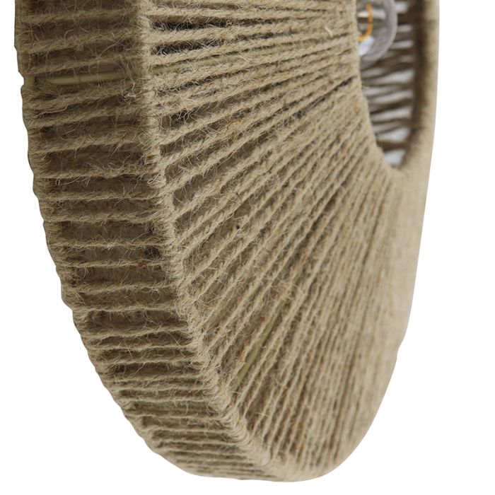 Rustic wall light brown, Sanny, with switch