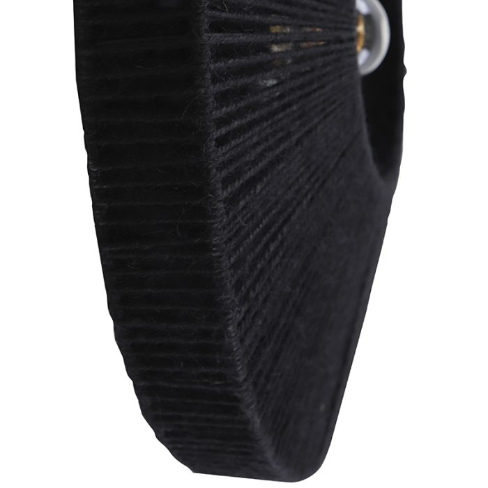 Rustic wall light black, Sanny, with switch