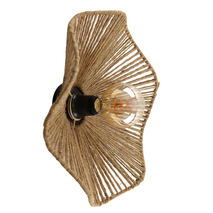 Rustic wall light brown, Annelot, with switch