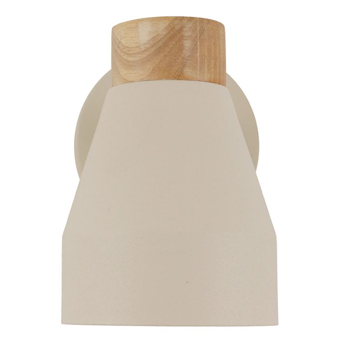 Rustic wall light beige, Freddie, with switch