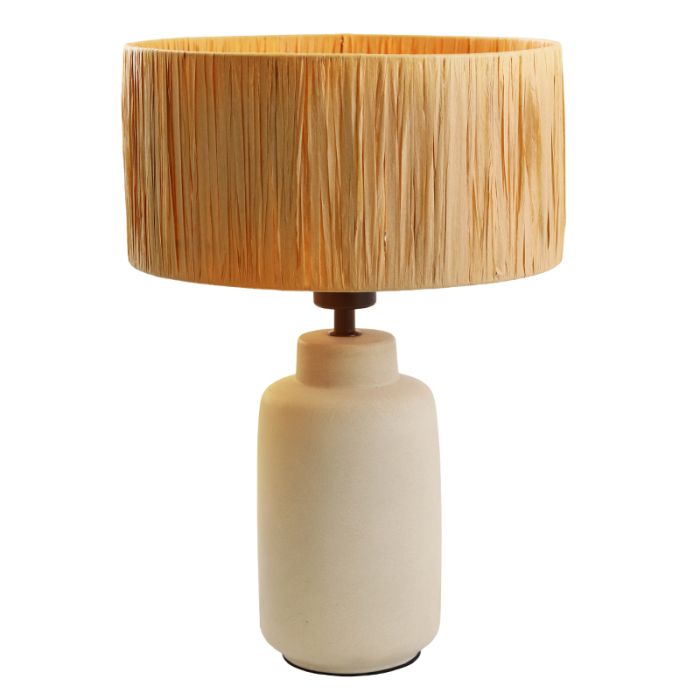 Paper table lamp brown, Daisy, with switch