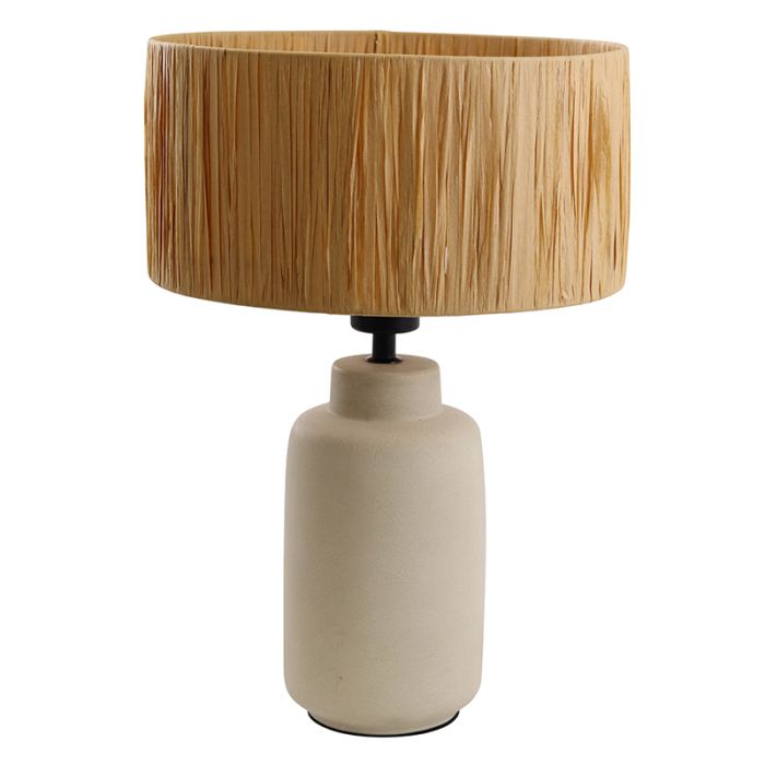 Paper table lamp brown, Daisy, with switch