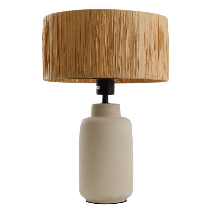 Paper table lamp brown, Daisy, with switch