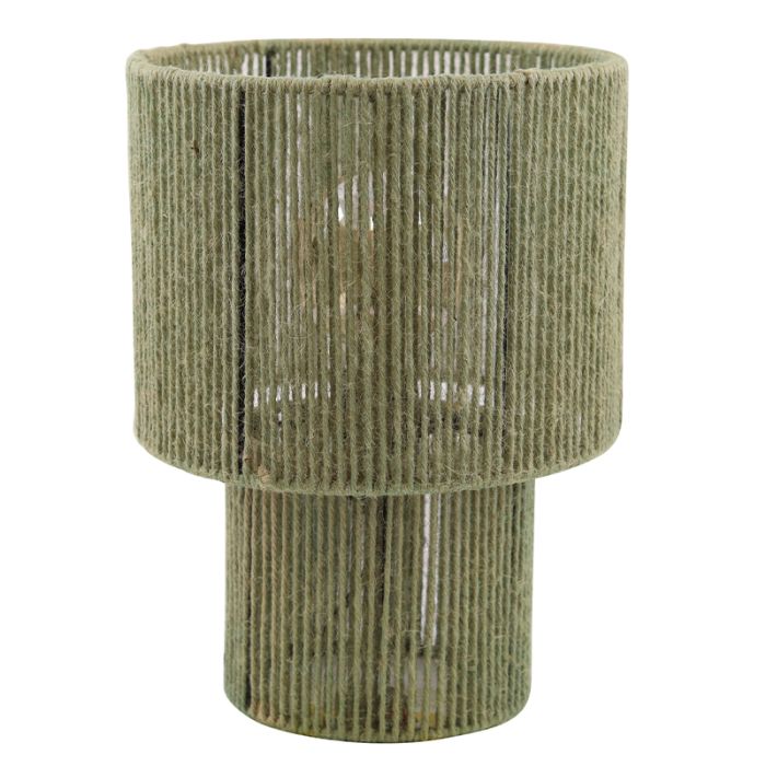 Rustic table lamp green, Sanny, with switch
