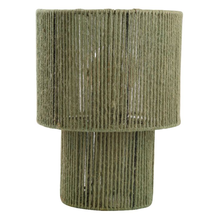 Rustic table lamp green, Sanny, with switch