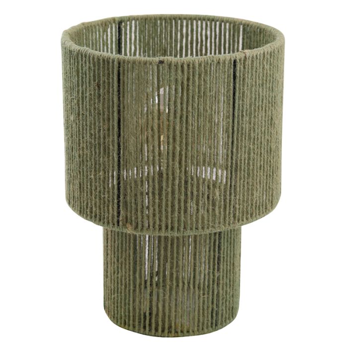 Rustic table lamp green, Sanny, with switch