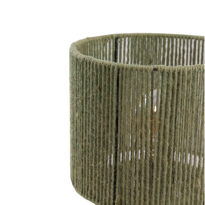 Rustic table lamp green, Sanny, with switch