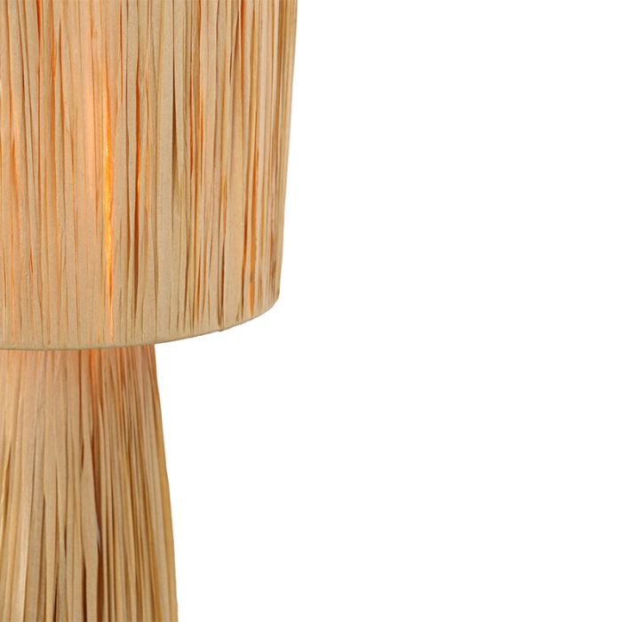 Paper floor lamp brown, Daisy, with switch