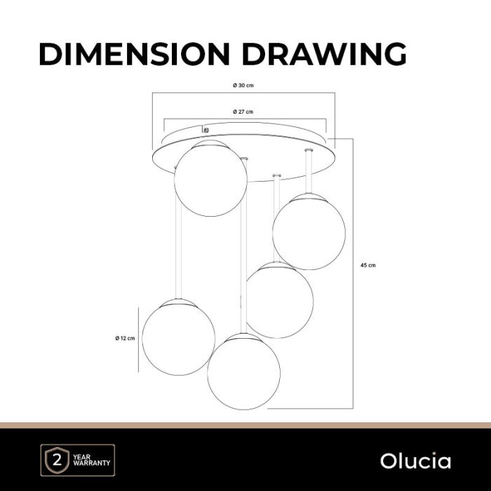 Design ceiling light brass, Stacy