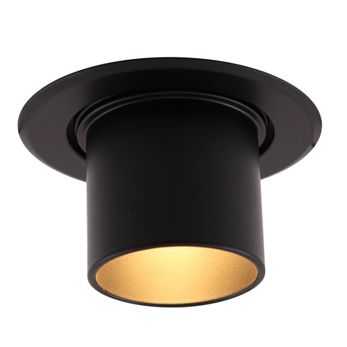 Aluminium recessed light black, Janna