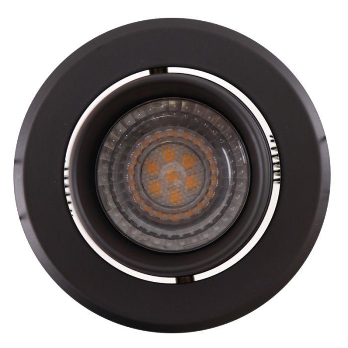 Aluminium recessed light black, Janna