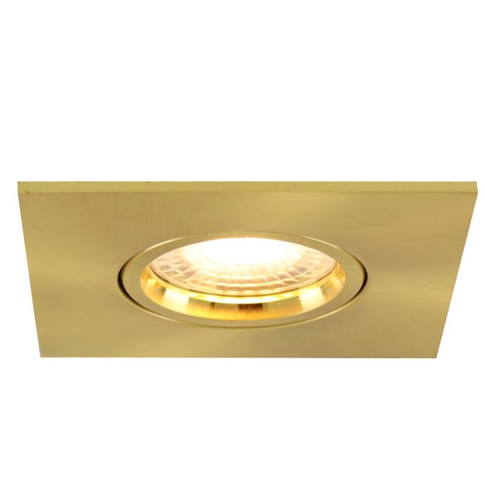 Modern bathroom recessed downlight brass, Jill, IP44