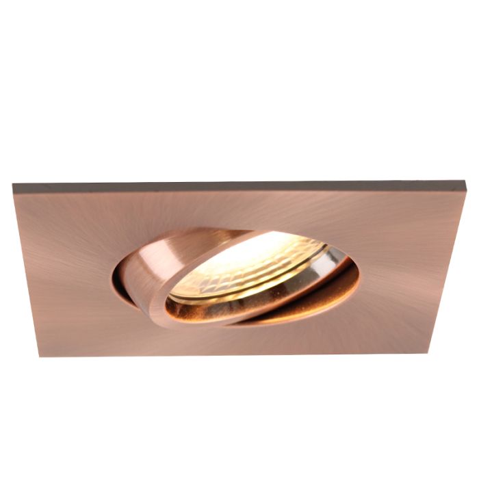 Modern bathroom recessed downlight copper, Jill, IP44