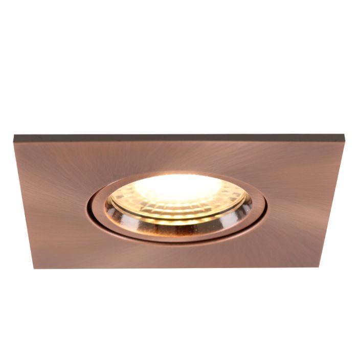 Modern bathroom recessed downlight copper, Jill, IP44