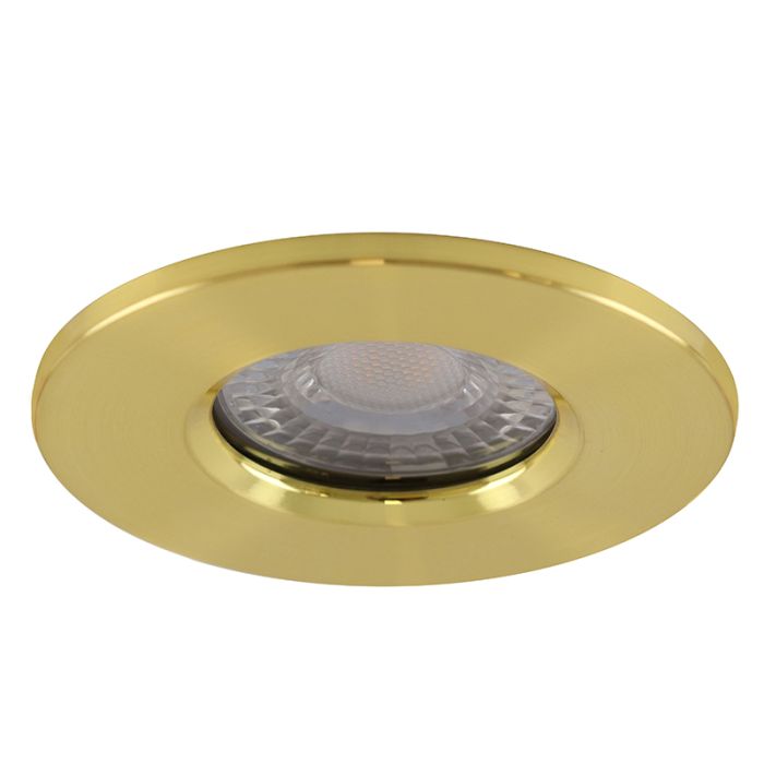 Modern bathroom recessed downlight brass, Jule, IP65