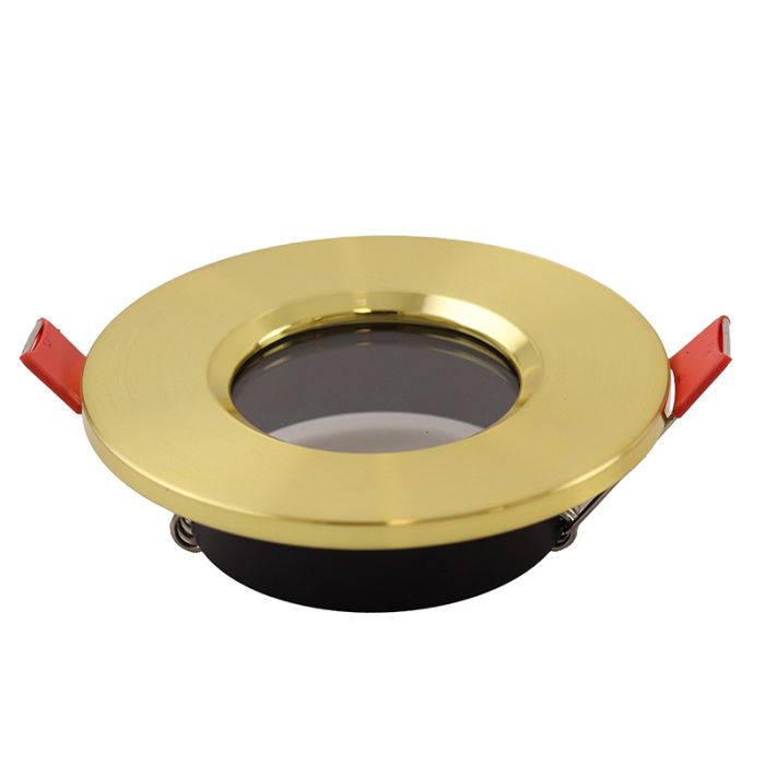 Modern bathroom recessed downlight brass, Jule, IP65