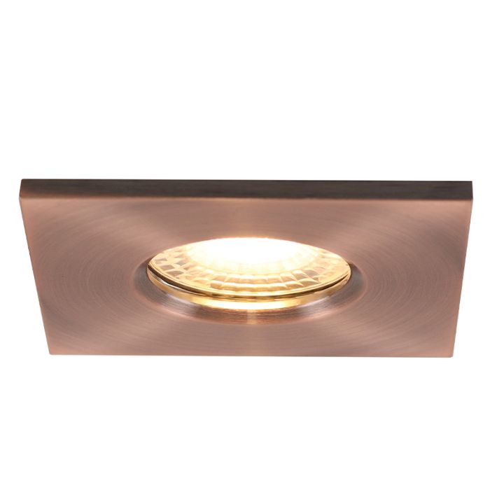 Modern bathroom recessed downlight copper, Jule, IP65